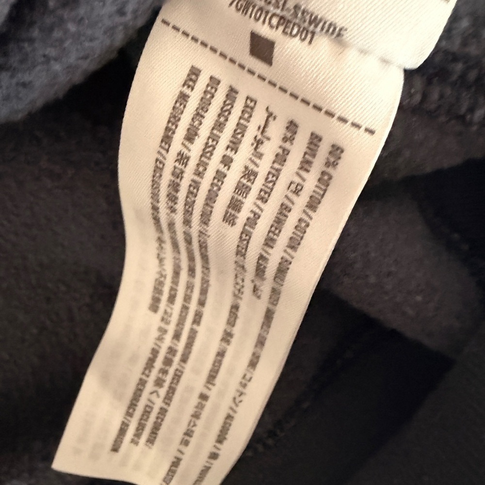 Abercrombie & Fitch Navy Cropped Crewneck with White Star Print cotton blend M - Picture 4 of 4